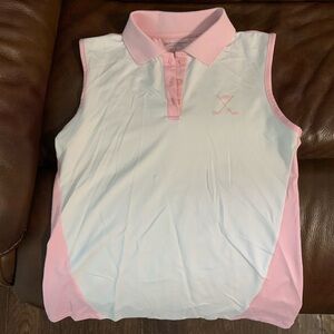 Skechers Pink and White Golf Polo Shirt